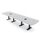 Skutchi Designs 14ft Conference Table W/ Power Unit | 14 Person Modular Arc Rectangle Meeting Table | Harmony Series HAR-AREC-48X168-T.BK-U779-EBLK - alternate 1