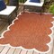 Jonathan Y Alice Classic Cottage Two-Tone Scalloped Terra/Cream 4 ft. x 6 ft. Indoor/Outdoor Shaped Area Rug SHP103C-4 - alternate 5