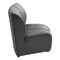 Homeroots 42" Black Velvet Modular Sofa 573987 - alternate 4