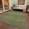 Homeroots 9' X 12' Fern Green Striped Washable Indoor Outdoor Area Rug 608811 - alternate 5