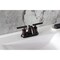 Kingston Brass Double-Handle 4" Centerset Bathroom Faucet with Pop-Up Drain, Oil Rubbed Bronze KB8615CML - alternate 3