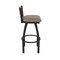 Holland Bar Stool Co Revelle 36in Swivel Extra Tall Bar Stool, Black Wrinkle Finish, Medium Back and Canter Earth Seat 881 - alternate 3