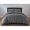 Homeroots Dark Slate Gray Queen Linen 220 Thread Count Washable Duvet Cover Set 529002 - alternate 6