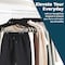 Lifemaster Velvet Skirt Hangers, Adjustable Clips, 360 Deg Swivel Hook, Non-Slip, Holds 10 lbs, Black, 30PK LMVSH30BK - alternate 2