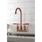 Kingston Brass Double-Handle 4" Centerset Bar Faucet, Antique Copper KB849CKLAC - alternate 3