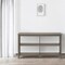 Homeroots Gray Solid and Manufactured Wood and Solid Wood Double Bookcase 379941 - alternate 3