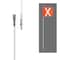 Safetywhips Warning Whip Heavy Duty Whip with Flag, White Whip, Orange Flag, White Reflective X, 120 Length SW10QD-SXW - alternate 2