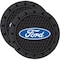 Plasticolor Round With Ford Logo Black PVC Without Coaster Holder Set Of 2 000651R01 - alternate 1