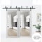 Sartodoors Sliding Closet Clear Glass Barn Bypass Doors, Lucia 2166 White Silk, Sturdy 6.6ft Rails Hardware S LUCIA2166BBB-WS-8496 - alternate 2