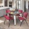 Regency Square Kee Breakroom Table W/ 4 M Stack Chairs, 30 in W, 30 in L, Noble Oak TB3030NOBPCM47BY - alternate 3