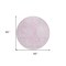 Homeroots 8' Pink And Ivory Round Geometric Washable Indoor Outdoor Area Rug 577579 - alternate 3