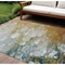 Homeroots 9' X 12' Orange Abstract Washable Indoor Outdoor Area Rug 608617 - alternate 1