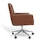 Martha Stewart Zaya Upholstered Office Chair in Saddle Brown/Polished Nickel CH-240230-1-BR-MS - alternate 2
