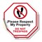 Signmission Please Respect My Property Do Not T, 4 inch X 4 inch, Vinyl Decal, 2PK OC-D-2PACK-4-128 - alternate 1
