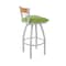 Holland Bar Stool Co 36in Swivel Extra Tall Bar Stool, Anodized Nickel Finish, Medium Back, Canter Kiwi Green Seat 881 - alternate 6