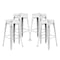 Flash Furniture 4PK 30"H Backless Distressed White Metal Barstool 4-ET-BT3503-30-WH-GG - alternate 4