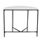 Homeroots 36" White and Black Genuine Marble and Iron Half Moon Console Table 654552 - alternate 4