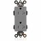 Leviton Straight Blade Receptacle, 5-20R, 20 A, 125V AC, Flush Mount, Self-Grounded MT163-GY - alternate 1