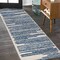 Jonathan Y Khalil Modern Berber Stripe Cream/Navy 2 ft. x 8 ft. Runner Rug MOH207E-28 - alternate 1