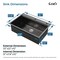Wrightmaster 33 in. Drop-In Single Bowl 20 Gauge Black Stainless Steel Kitchen Sink with Drain and Hook ZOR-SS-BL-01 - alternate 4