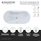 Kingston Brass 59" Acrylic Oval Double Ended Freestanding Tub with Drain, Glossy White/Brushed Brass VT7DE593023C427 - alternate 4