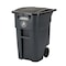 4Dock 52 gal Trash Can with Wheels, Black/Grey, Plastic, 22.8 in TC007 - alternate 1