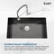 Wrightmaster 33 in. Undermount Single Bowl 18 Gauge Black Stainless Steel Kitchen Sink with Drain ZOR-SS-331912 - alternate 6