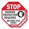 Signmission Stop Hearing Protection Required Be, 10 inch X 10 inch, Aluminum Metal Signs, 2PK OC-A-2PACK-10-123 - alternate 1