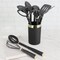 Gibson Home Hampsbridge 10 Piece Nylon Kitchen Tool Set and Utensil Crock in Black and Gold 138516.1 - alternate 6