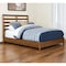 Homeroots Brown Slat Back Solid Wood Queen Bed Frame 524797 - alternate 1