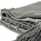 Homeroots 50" X 60" Gray Cotton Woven Geometric Throw Blanket with Tassels 518850 - alternate 4