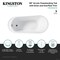 Kingston Brass 59" Acrylic Oval Single Slipper Freestanding Tub with Drain, Glossy White/Matte Black VTRS592826C310 - alternate 3