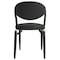 Leisuremod Entice Modern Leather Dining Chair with Iron Legs Open-Back Design in Charcoal Black EC60CH - alternate 4