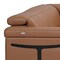 Homeroots Chestnut Italian Leather Power Reclining U Shaped Eight Piece Sectional With Console 634670 - alternate 6