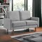 Homeroots 57" Gray And Dark Brown Velvet Loveseat 543719 - alternate 2