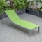 Leisuremod Marlin Patio Chaise Lounge Chair with Grey Aluminum Frame, Green MLGR-77G - alternate 5