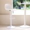 Homeroots Set of Four White Heavy Duty Plastic and Metal Mid Back Adjustable Height Swivel Bar Chairs 565374 - alternate 4