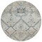 Homeroots 8' Beige Taupe And Tan Round Floral Washable Indoor Outdoor Area Rug 588860 - alternate 4
