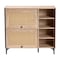 Baxton Studio Malcolm Mid-Century Modern Oak Brown Wood Shoe Cabinet with Flipper Doors 252-14024-ZORO - alternate 5