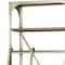 Homeroots 32" Light Brown And Nickel Metal and Solid Wood Six Tier Library Bookcase with Two Drawers 611032 - alternate 5