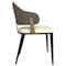 Leisuremod Aria Modern Dining Chair in Leather and Iron Legs with Curved Back in Taupe AC45TP - alternate 6