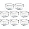Acrimet Drawer Organizer Modular, Box Tray Storage Bins (8 Pieces) (Clear Crystal Plastic), 8PK 970 - alternate 1