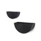 Homeroots Set of Two Black Metal Geometric Half Moon Wall Planters 608675 - alternate 2