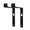 Homeroots 7" Set Of Two Black Metal Wall Mounted Shelf Brackets 634530 - alternate 3