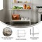 Flash Furniture Rawcliffe Work Table, 18 Gauge Stainless Steel Top Shelf and Double Overshelves and Undershelf NH-WT-2448-OSH-GG - alternate 4
