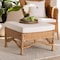 Bali & Pari Brooklyn Bohemian Light Honey Braided Rattan Ottoman Stool 250-13845-ZORO - alternate 3