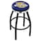 Holland Bar Stool Co 30" Blk Wrinkle Marquette Swivel Bar Stool, Chrome Ring L8B2C30Mrqtte - alternate 1