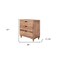 Homeroots 36" Natural Solid Wood Three Drawer Chest 524589 - alternate 4