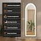 Simple Deluxe 63'x20' Arched Full Length Mirror with LED Lights, Body Floor Mirror with Dimming and 3 Color Light 3A88MIROGZ2063NWHT - alternate 4