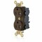 Leviton Straight Blade Receptacle, 5-20R, 20 A, 125V AC, Flush Mount, Self-Grounded M5362-SG - alternate 1